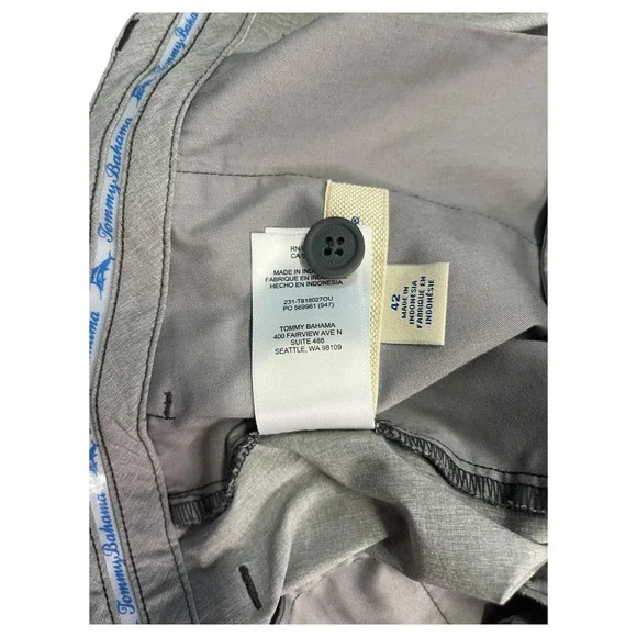 Tommy Bahama Shorts Mens 42 Gray Performance Stretch Golf Casual Lightweight - Picture 8 of 16